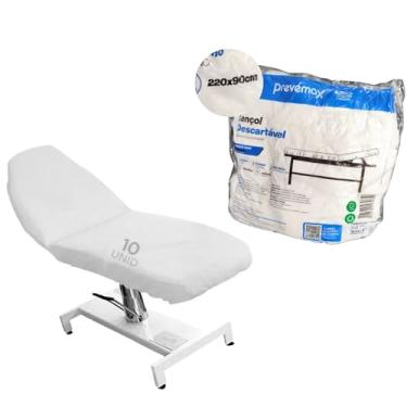 Imagem de Lençol Descartável TNT com Elástico 220x90 Capa de Maca 10un