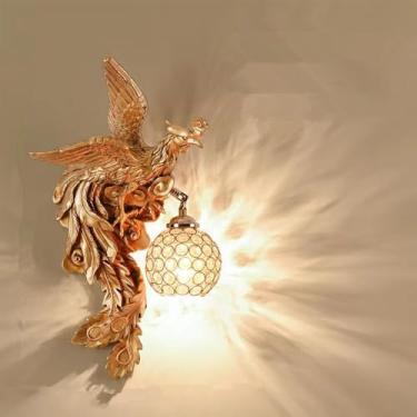 Imagem de Luminária de parede de arte contemporânea personalizada para sala de estar, quarto, escritório, casa de campo, hotel, corredor, luz LED (C Esquerda)