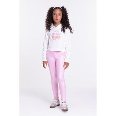 Imagem de Conjunto Moletom Infantil Menina Cropped No Bad Days Off-White-Unissex