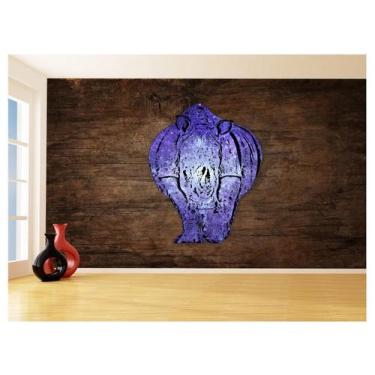 Imagem de Papel De Parede 3D Animais Pop Art Rinoceronte 3,5M Pxa528 - Você Deco