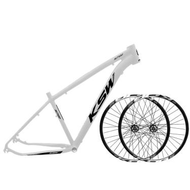 Imagem de Quadro MTB Aro 29 KSW XLT 100 + Par Roda Aro 29 KOG Rosca