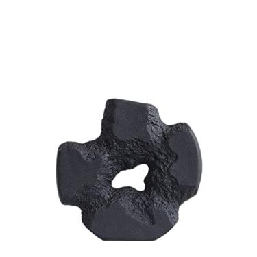 Imagem de Yalych Vaso decoração escritório vaso de cerâmica preta nova decoração chinesa flor criativa sala de estar armário de TV decoração macia decoração de casa (tamanho: grande)