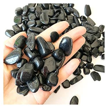 Imagem de Home Collections Pedra Turmalina Preta Cristal Azul Pequeno Cascalho Quartzo Paisagem Tanque de Peixes Vaso de Flores Jardim Ornamento Doméstico (Cor: 5-8 mm 50g)