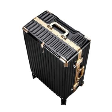 Imagem de Mala, bolsa de transporte, bolsa de transporte, grande capacidade, barra de transporte multiestágio, rotação de 360 graus, rodízios duplos, tipo E, à prova de choque, travável, gancho oculto, viagem