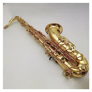 Imagem de Saxofone Tenor Saxofone Gold Lacquer Profissional Tenor com Estojo Palhetas Pescoço Bocal