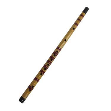 Imagem de Flauta de bambu profissional, flauta horizontal amarga, inserção única, duas seções, flauta
