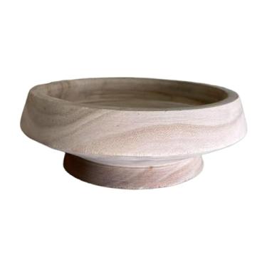 Imagem de Baoblaze Mini suporte multifuncional de madeira para, bandeja decorativa, pedestal de madeira para balcão, mesa de entrada e banheiro, Branco