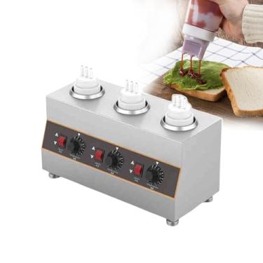 Imagem de CNAOHGHN Aquecedor EléTrico De Molho De Queijo E Calda De Chocolate Quente, Com Frasco De Apertar, Temperatura AjustáVel De 30 A 85 °C, 2 MéTodos De Aquecimento Para Fondue, Sobremesas E Eventos