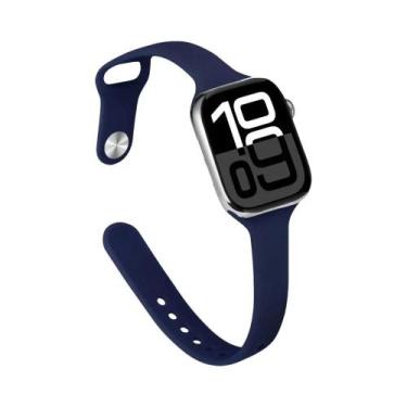 Imagem de Pulseira De Silicone Slim Para Apple Watch 45mm 44mm 40mm 41mm Bracele