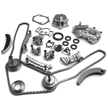 Imagem de Riyhch Kit de corrente de distribuição com bomba de óleo e bomba de água, tensão de corrente para Buick, Pontiac, Chevy, Cadillac, GMC, Saturn, Saab, Suzuki, 2007-2017, 3.0L 3.6L V6 DOHC 24V, 9-0753S