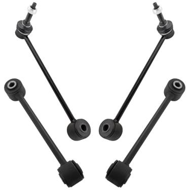 Imagem de WEDOAUTO Kit de elos de barra estabilizadora dianteiros e traseiros de 4 peças para Jeep Commander 2006-2010, para Jeep Grand Cherokee 2005 2006 2007 2008 2009 2010 (excluindo SRT e SRT8) Substituir #