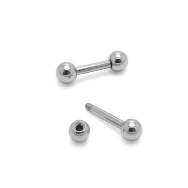 Imagem de Piercing Reto Microbell 1.2mm em Titânio Natural - M2 Piercing, 6mm