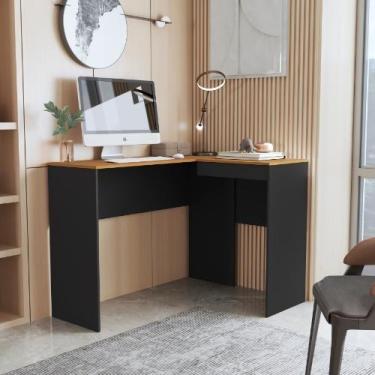 Imagem de Escrivaninha Em L Bélgica Penteadeira Mesa De Canto Para Quarto E Escr