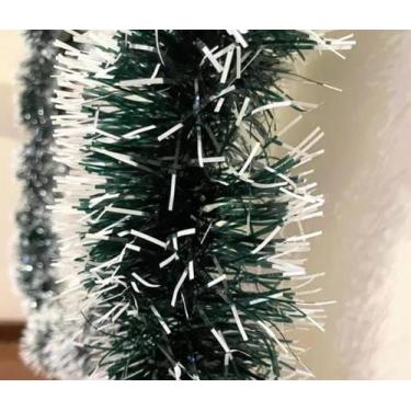 Imagem de Festão Metalizado De Natal Nevado 2 Metros Colorido Fst031 - generico