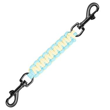 Imagem de Clipe de segurança para coleiras de cão com fecho duplo, cinto de segurança feito à mão para arreios, coleiras e conectores de arnês sem puxar