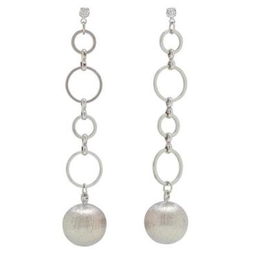 Imagem de Brinco Metal Bolinhas BC1374 - Akasaki, Prateado