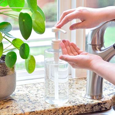 Imagem de Pacote com 2 frascos de xampu de cilindro vazio de 680 g com bombas à prova de vazamento