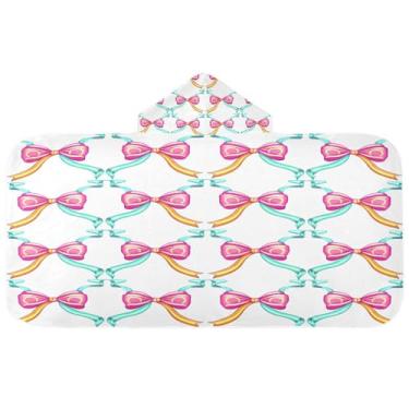 Imagem de CEBUGI Toalha de banho colorida com capuz para crianças toalha de banho macia absorvente com capuz 127 x 59,7 cm toalha de banho de praia para meninos e meninas