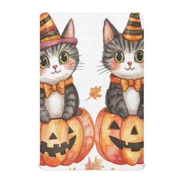 Imagem de xigua Lençol de berço com desenho de gatos em aquarela para meninas e meninos, macio e respirável, adequado para berço padrão e cama infantil 71 x 132 cm