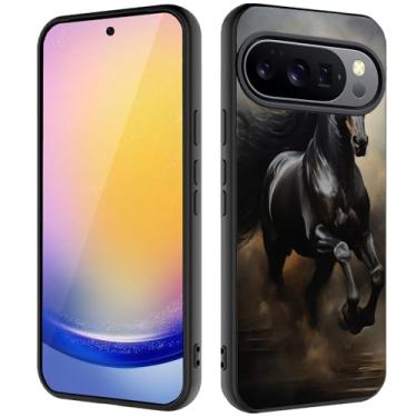 Imagem de Capa para Google Pixel 10 Pro XL, capa ultrafina de silicone líquido antiderrapante elegante, adequada para Pixel 10 Pro XL de 6,8 polegadas, A Dark Horse
