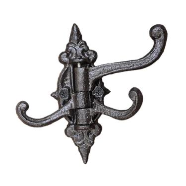 Imagem de Bothyi Gancho de parede em ferro fundido para plantas, chaves e casacos, estilo antigo, para uso em pátios, 15.5 Cm X 13.5 Cm