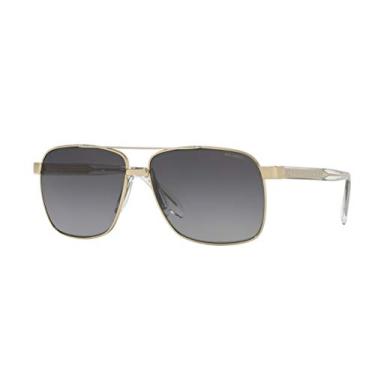 Imagem de Óculos de Sol Versace Mens (VE2174) Ouro Claro/Metal Cinza, Acetato, Aço - Polarizado - 59mm