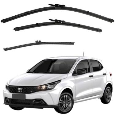 Imagem de Kit Palhetas Argo 2017 a 2025 Limpador de Parabrisa e Vidro Traseiro de Silicone Chuva