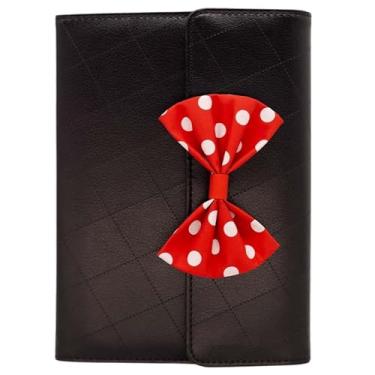 Imagem de Zonacriativa - Caderno Carteira Minnie Mouse Disney 128 folhas | Capa com laço e formato exclusivo para faculdade e organização de estudos