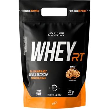 Imagem de Fullife Nutrition, Whey protein concentrado RT, 22g de proteína, Sabor Cookies, Pouch, 900 gramas • 23 Doses