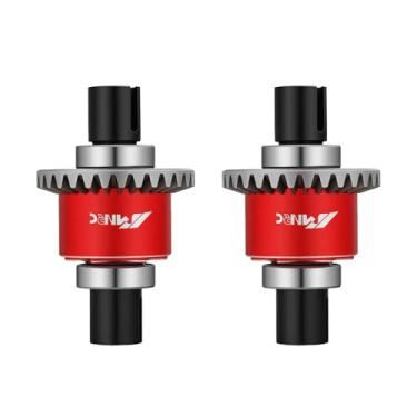 Imagem de NMNRC Alum 2Pcs Front Rear Differential Diff Gear Kit Compatible with Arrma 1/18 Granite Grom 1/14 Typhon Grom 1/16 Mojave Grom Series Upgrades Part Red