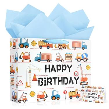 Imagem de YoungTree Saco grande de presente de feliz aniversário com papéis de seda e cartão, sacos de presente de papel portátil com alças, sacos de presente para meninos suprimentos de festa de aniversário 33