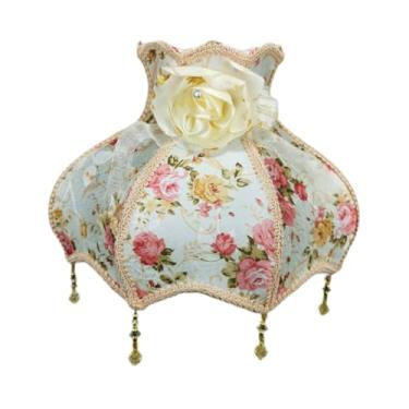Imagem de Gralara Abajur com Franjas E Renda de Miçangas, Ideal para Luminárias de Mesa, Pendentes E Ambientes Internos. Estilo Vintage, Perfeito para Sala de Estar, Rosa, Tamanho real