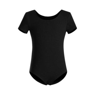 Imagem de Collant básico de dança de manga curta para meninas para roupas de dan