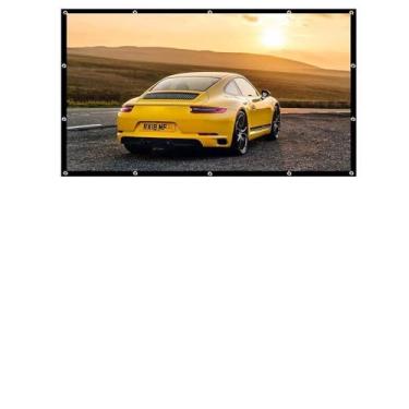 Imagem de Tela de Projetor 150 Polegadas 16 9 HD Dobrável Portátil Anti-Prego para Projeção Traseira e Frontal Teatro em Casa Filmes Internos