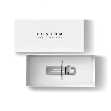 Imagem de Pen drive USB personalizado, pen drive USB personalizado, pen drive USB de metal portátil de alta velocidade para armazenamento de dados externos (100 peças, 512 MB)