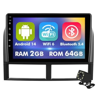 Imagem de Tela sensível ao toque IPS de 9 polegadas Android 14 estéreo para Jeep Grand Cherokee 1999-2004 com CarPlay sem fio e Android Auto 2 + rádio de carro de 64 GB, compatível com WiFi 6, Bluetooth, 5.4