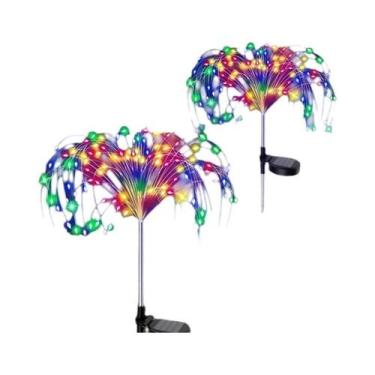 Imagem de Luzes De Chão Solar Em Forma De Fogos De Artifício 420LED À Prova d'Ág