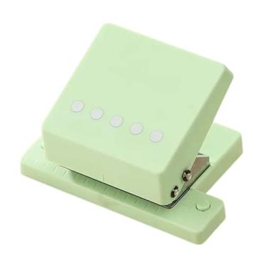 Imagem de Fancyes Perfurador de Papel com 5 Furos, Leve, Versátil e Portátil para Cartões, Agendas B5 e Álbuns de Recortes A4, Luz Verde