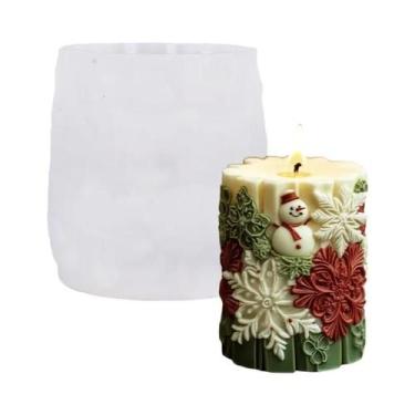 Imagem de Molde De Silicone Para Velas Em Forma De Floco De Neve De Natal DIY Mo