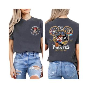 Imagem de Camiseta Família Mickey Amigos Disney Piratas Yo Ho a Pirate's Life Pa