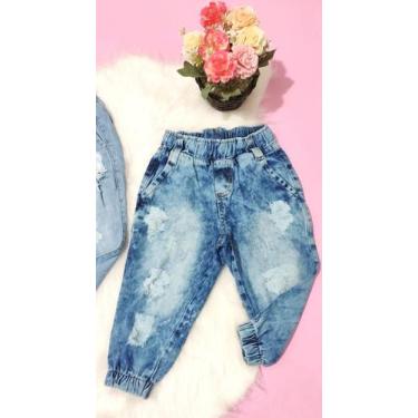 Imagem de Calça Jeans Jogger Infantil Blogueirinha Destroyed Mini Diva blogueira