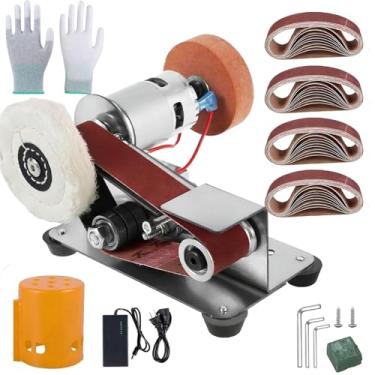 Imagem de Amolador EléTrico Multifuncional, Lixadeira EléTrica Com 7 Velocidades AjustáVeis, Com Lixas E Luvas Revestidas De Fibra De Carbono, Para Lixar Madeira, Joias, Facas E Metais