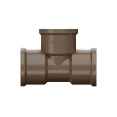 Imagem de Kit 10 Te Pvc Marrom Soldavel 1 32mm Tigre