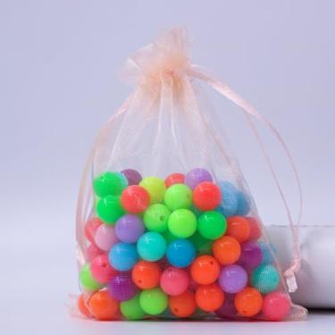 Imagem de 20 sacos de organza com cordão para presente de joias de doces 10 x 12 cm, pequenos sacos de malha para doces de casamento, lembrancinhas de Natal