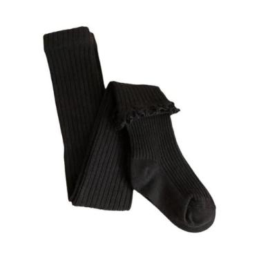 Imagem de Meias-calças De Algodão Canelado Com Renda Para Meninas, Elegantes, Es