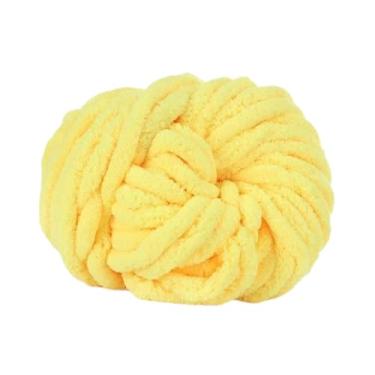 Imagem de Colaxi Fio grosso de 2 cm para tricô manual, ideal para cercas de cama e mantas tricotadas, Amarelo