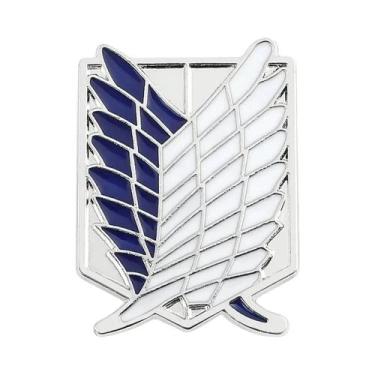 Imagem de Broche De Esmalte Do Anime Attack on Titan, Eren Jaeger E Mikasa Acker