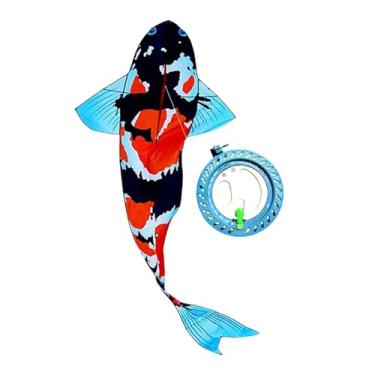 Imagem de kowaku Pipa Koi, em forma de peixe Koi, brinquedo de praia realista e grande para adultos, crianças e iniciantes, ideal para parques, jardins,