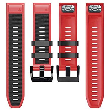 Imagem de MURVE Pulseira de silicone para relógio inteligente Forerunner 945 935 para Garmin Fenix 7X 7 6 6X Pro 5 5X Plus 3HR de liberação rápida (N,26 mm Fenix 7X)