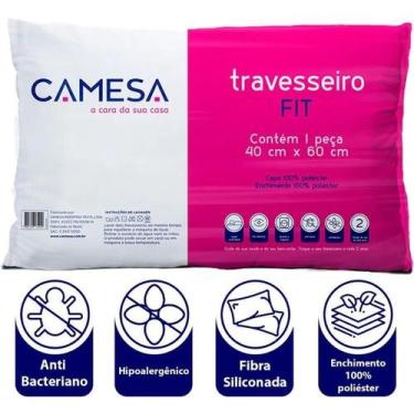 Imagem de Travesseiro Fit Antialérgico 40cm x 60cm - Camesa